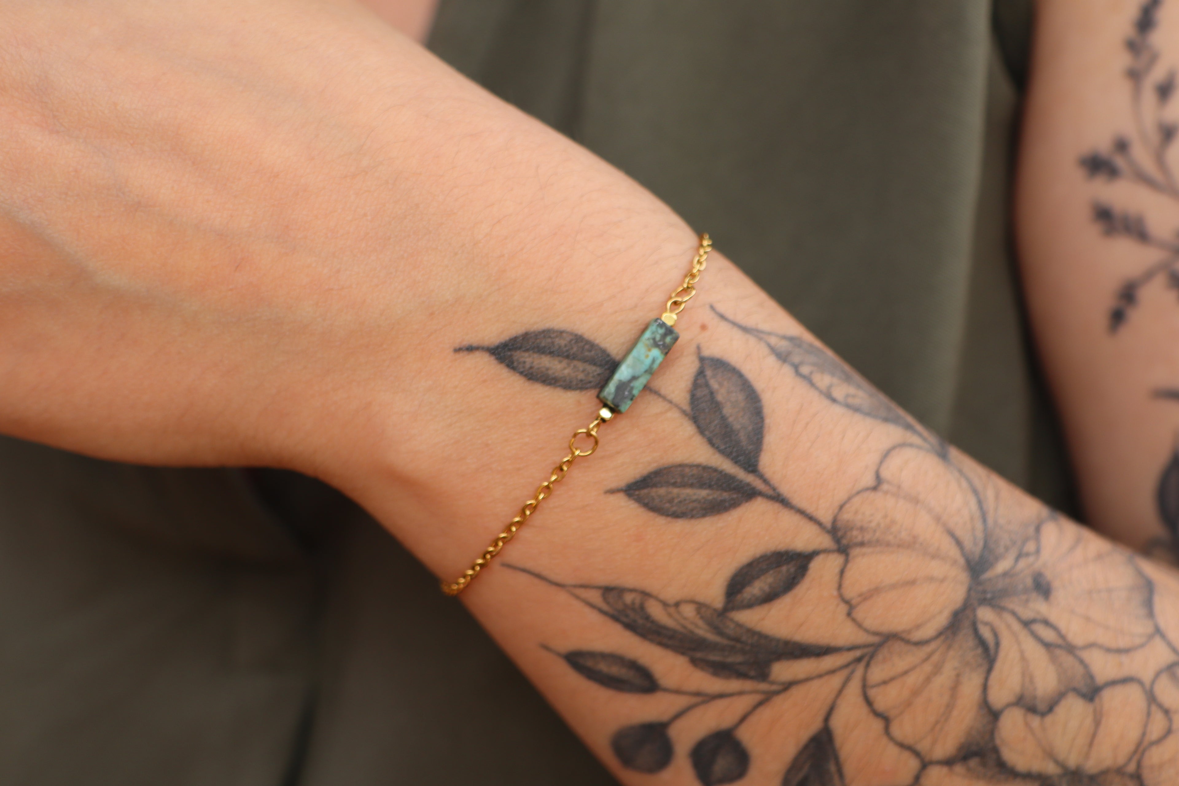 Bracelet Jaspe Turquoise d'Afrique